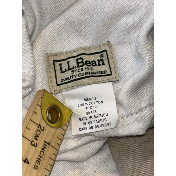 L.L. Bean 100% Cotton Men's‎ 1912 Tan Jeans 40x32 Classic Denim  Tan Jeans - Picture 6 of 12